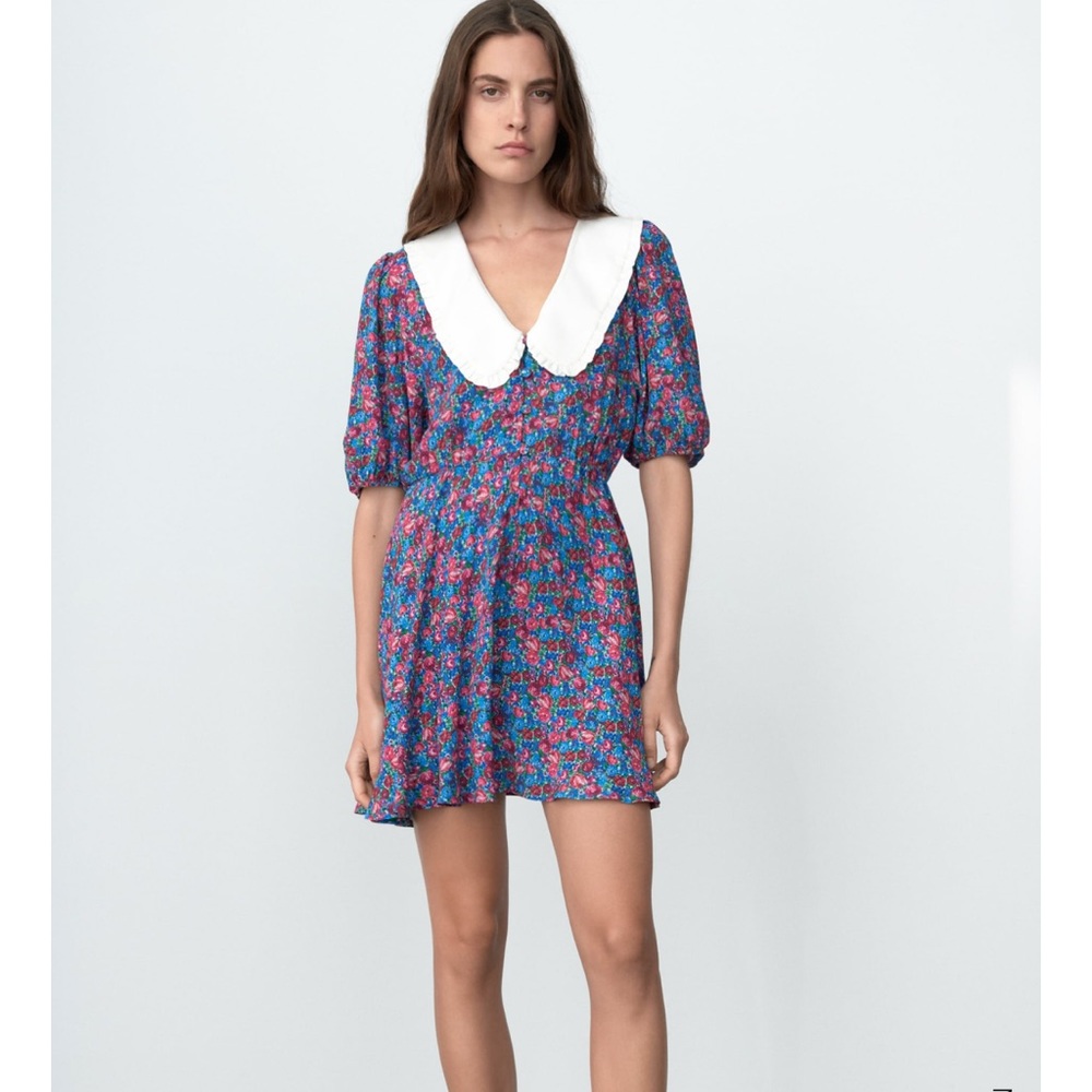 Zara Collar Floral Jumpsuit